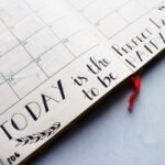 writings in a planner